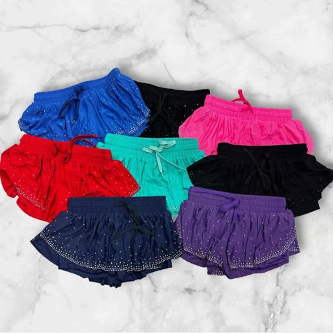 Butterfly Shorts with Rhinestones