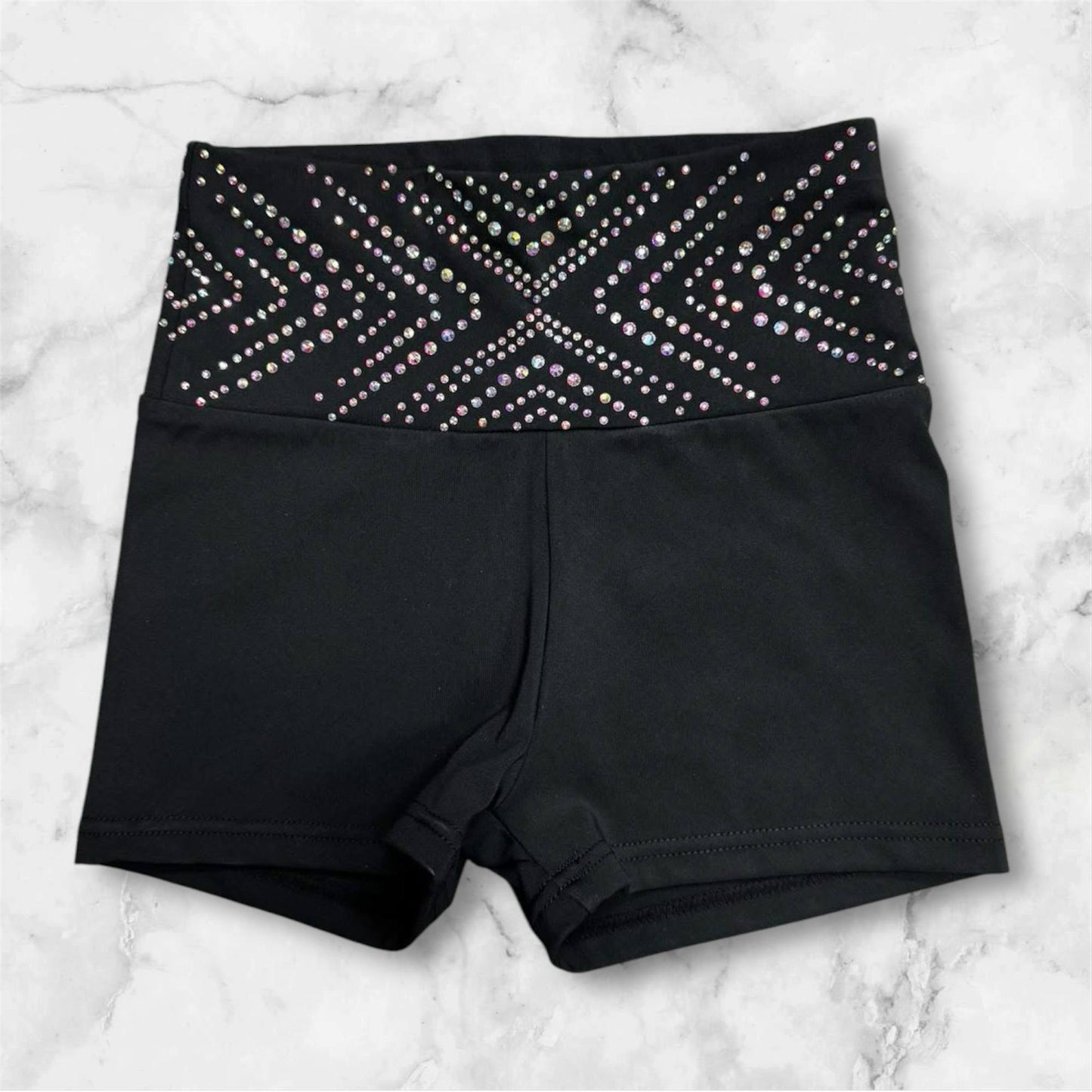 Wide Waist Black Shorts