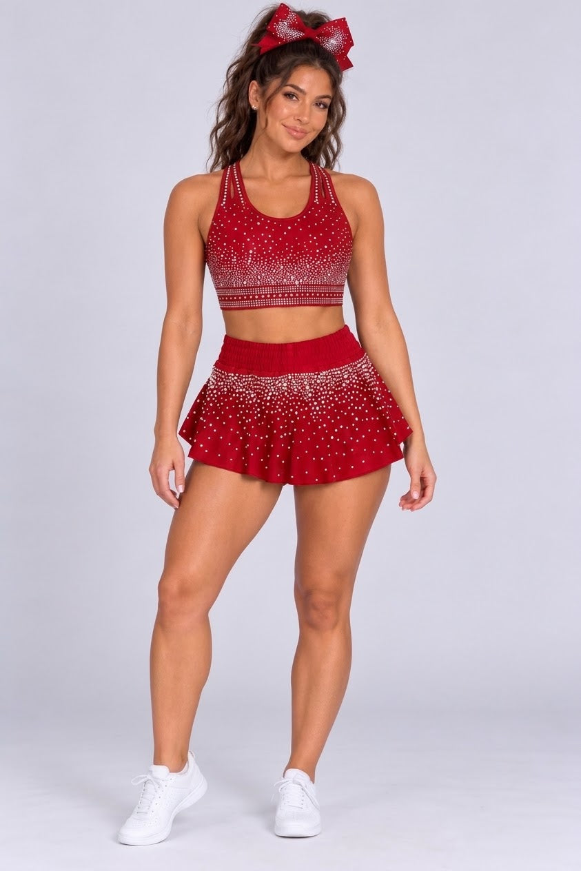 Mesh overlay extreme bling skirt only
