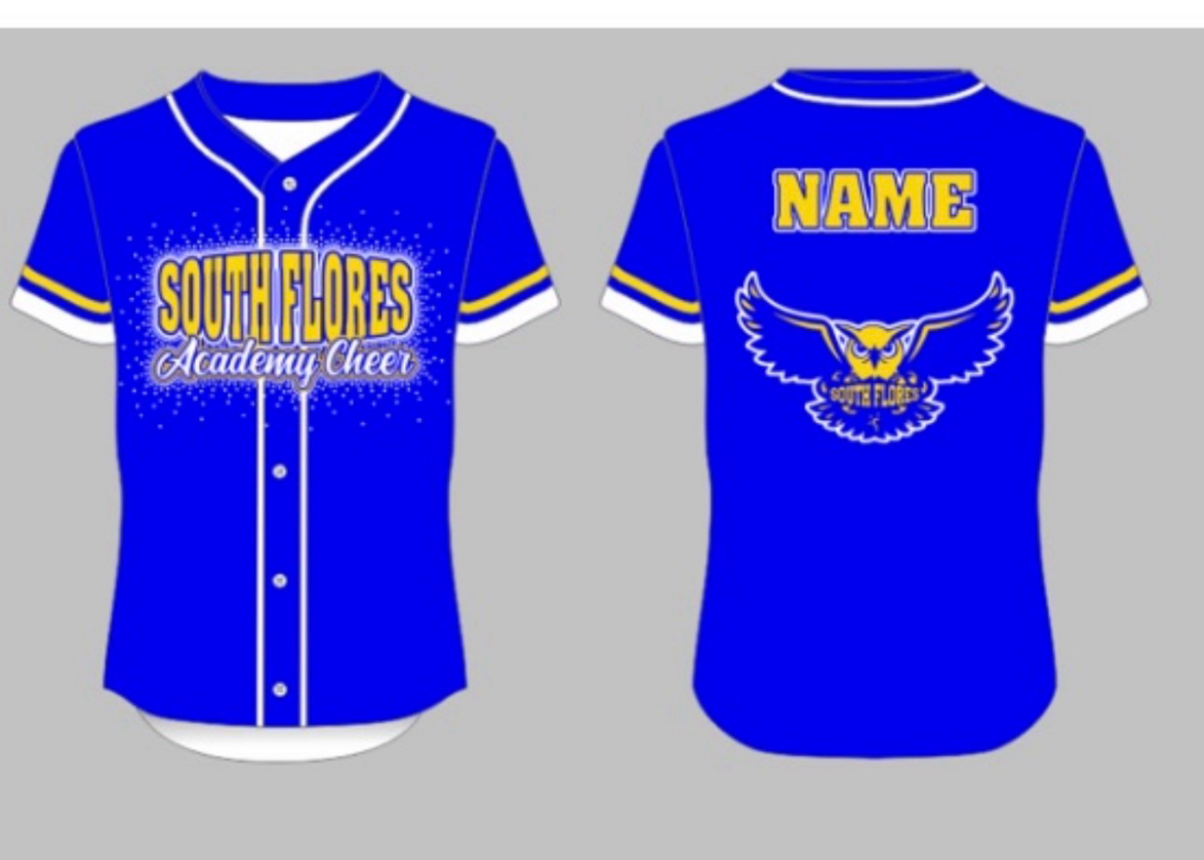 South Flores Cheer Academy Jeresey PreOrder