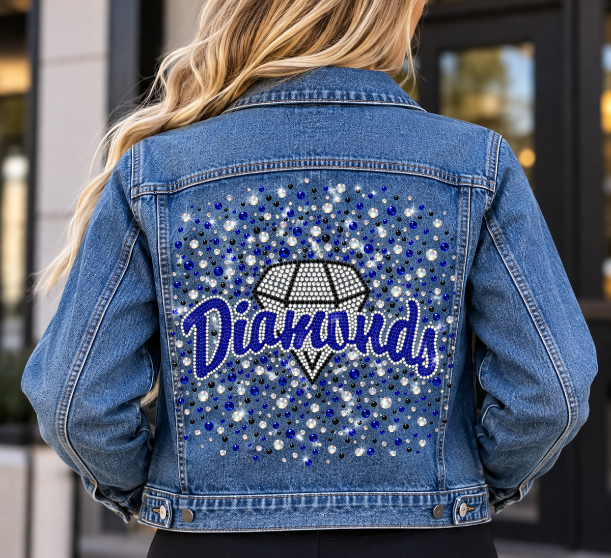 Diamonds Cheer Jean Jacket PreOrder