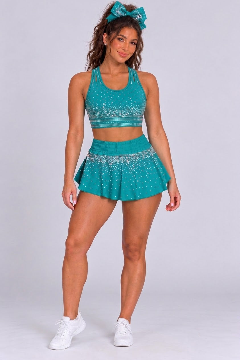 Mesh overlay extreme bling skirt only