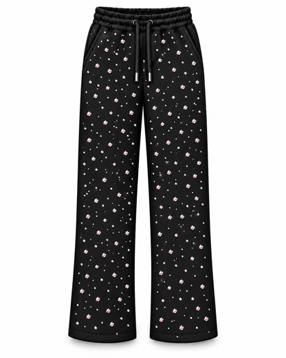 The Edge Allover Rhinestone Black Sweat Set PreOrder
