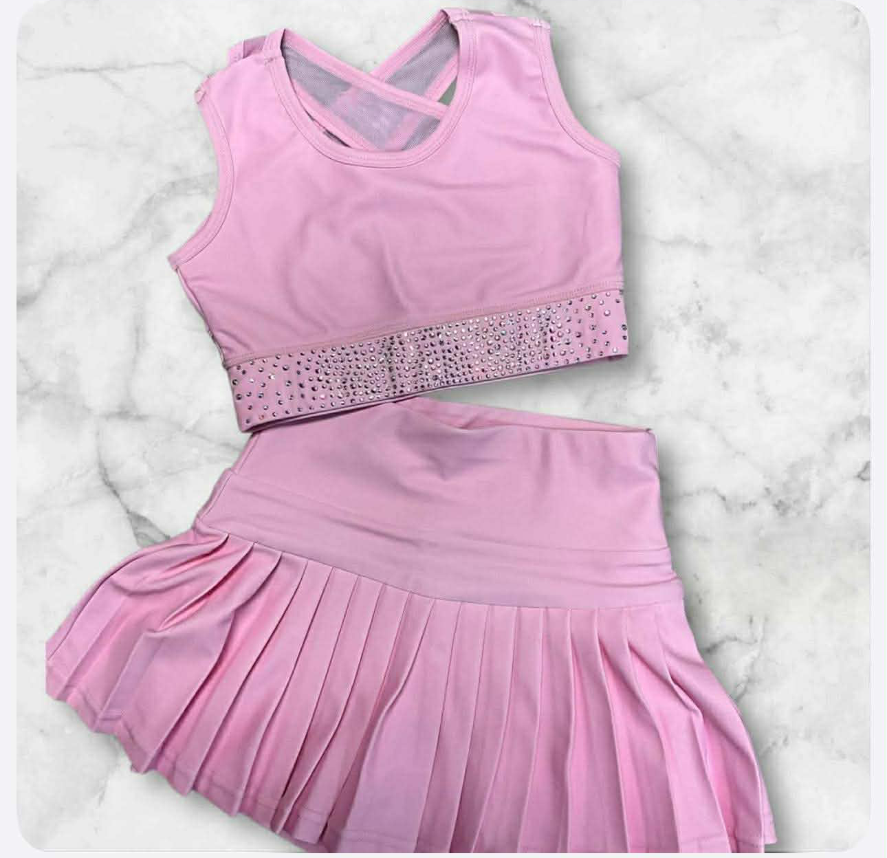 Pink Mila Luxe Skirt & Top Set