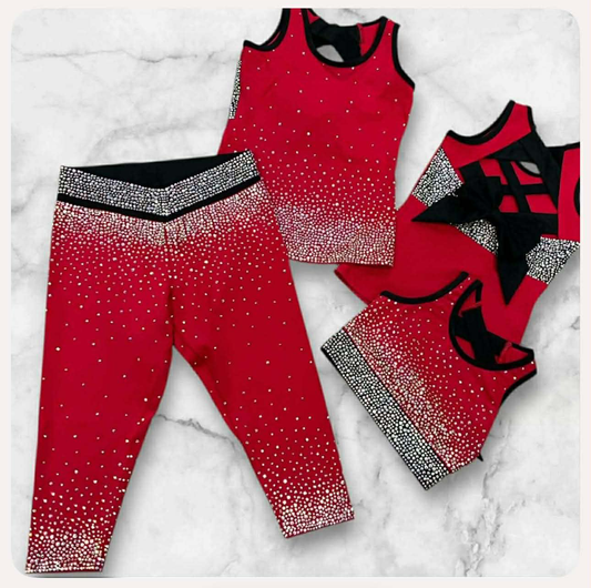 Red Bow Back Set
