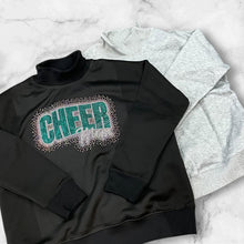 Mock Cheer Mom Rhinestone Neck Sweatshirts