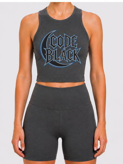 Xtreme Athletics Code Black Crop Tank