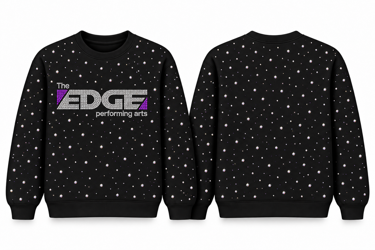 The Edge Allover Rhinestone Black Sweat Set PreOrder