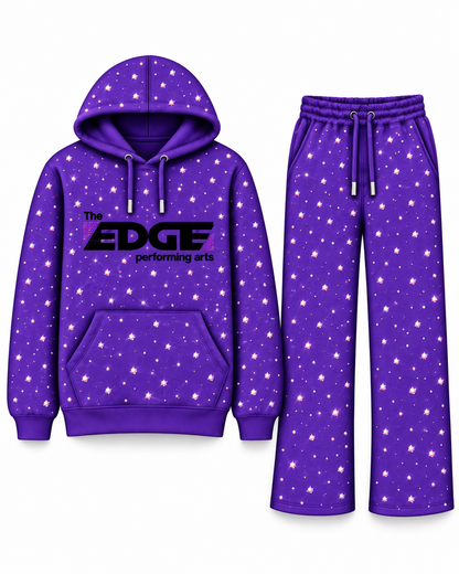 The Edge Allover Rhinestone Purple Sweat Set PreOrder