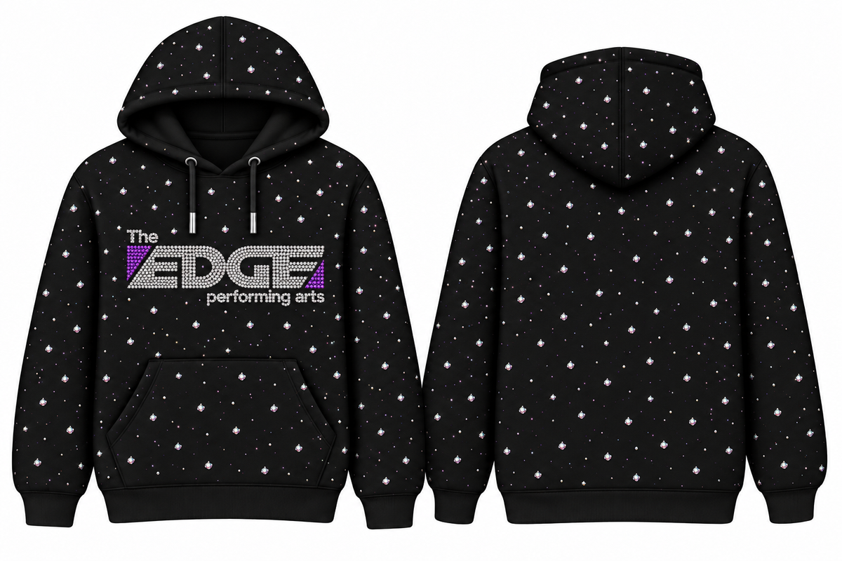 The Edge Allover Rhinestone Black Sweat Set PreOrder