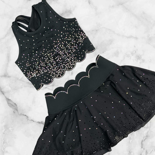 Blackout Bling Scallop Set