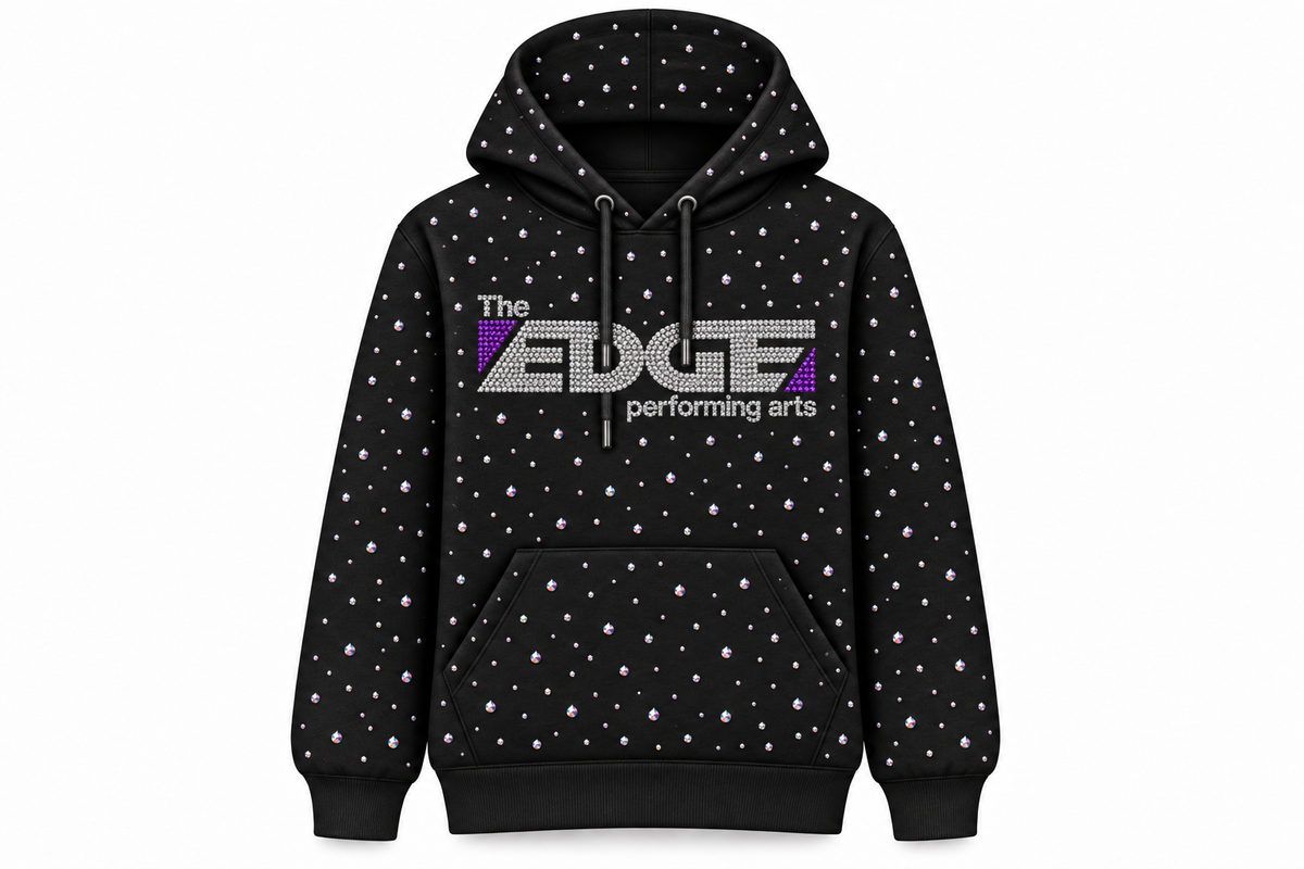 The Edge Allover Rhinestone Black Sweat Set PreOrder