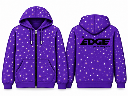 The Edge Allover Rhinestone Full Zip Hoodie Only PrOder