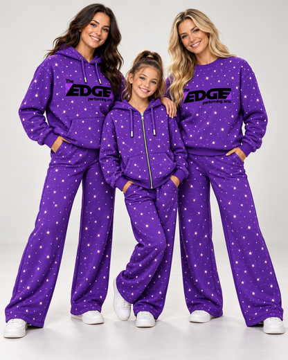 The Edge Allover Rhinestone Purple Sweat Set PreOrder