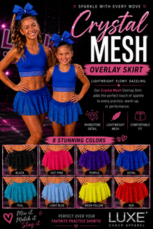 Crystal Mesh Overlay Skirt