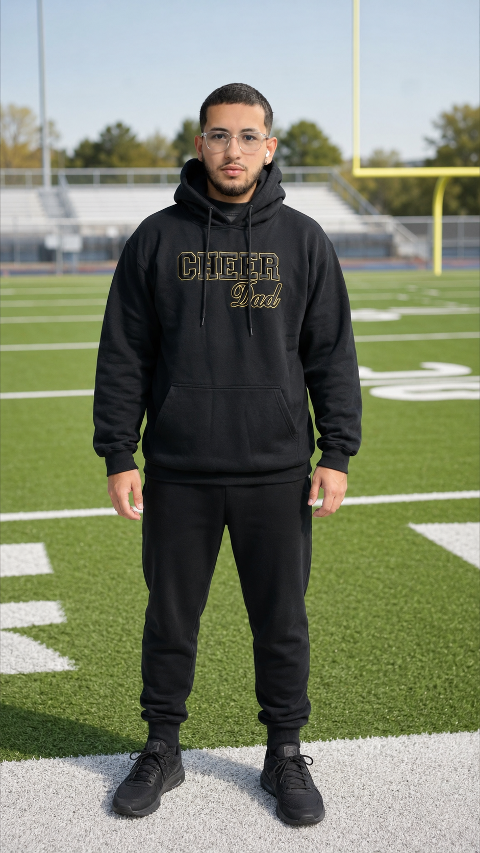 Gold Standard Embroidered Cheer Dad Hoodie