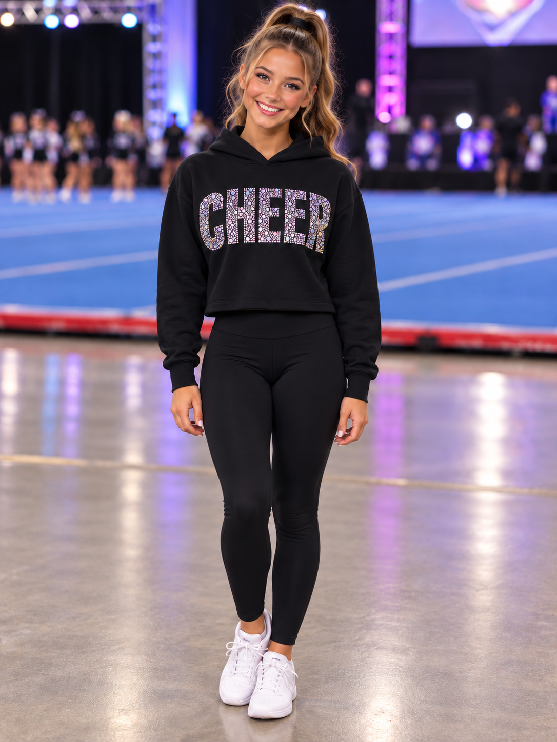 Cheer crop hoodie