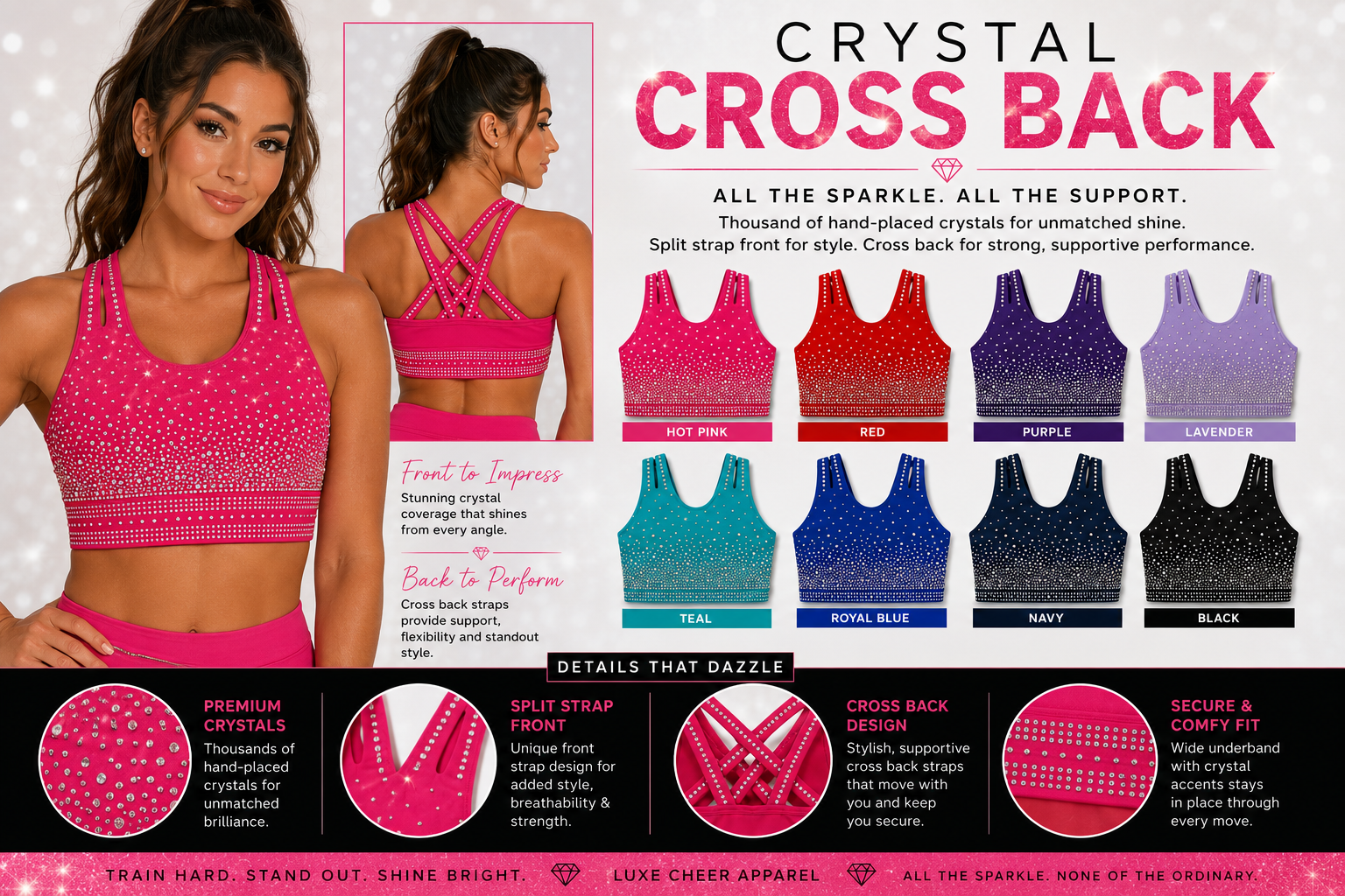 Crystal Cross Back Top