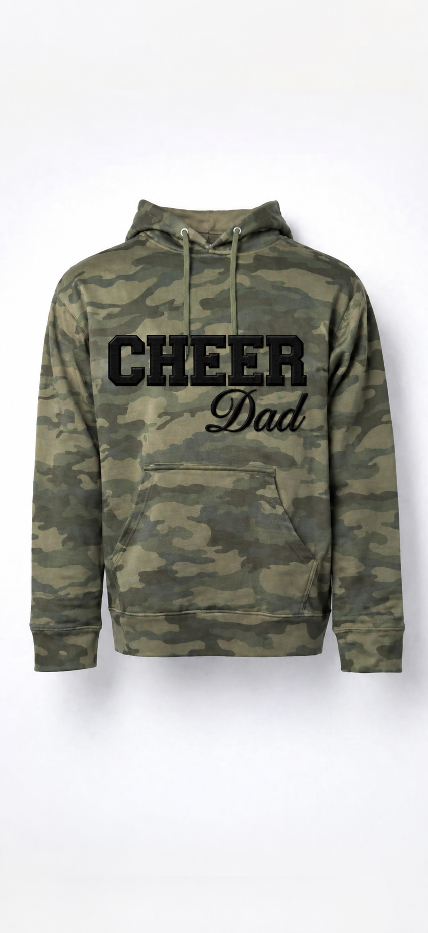 Camo Embroidered Cheer Dad Hoodie PreOrder