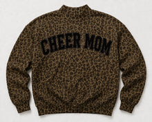 Cheer Mom Leopard Mock Neck