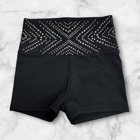 Wide Waist Black Shorts