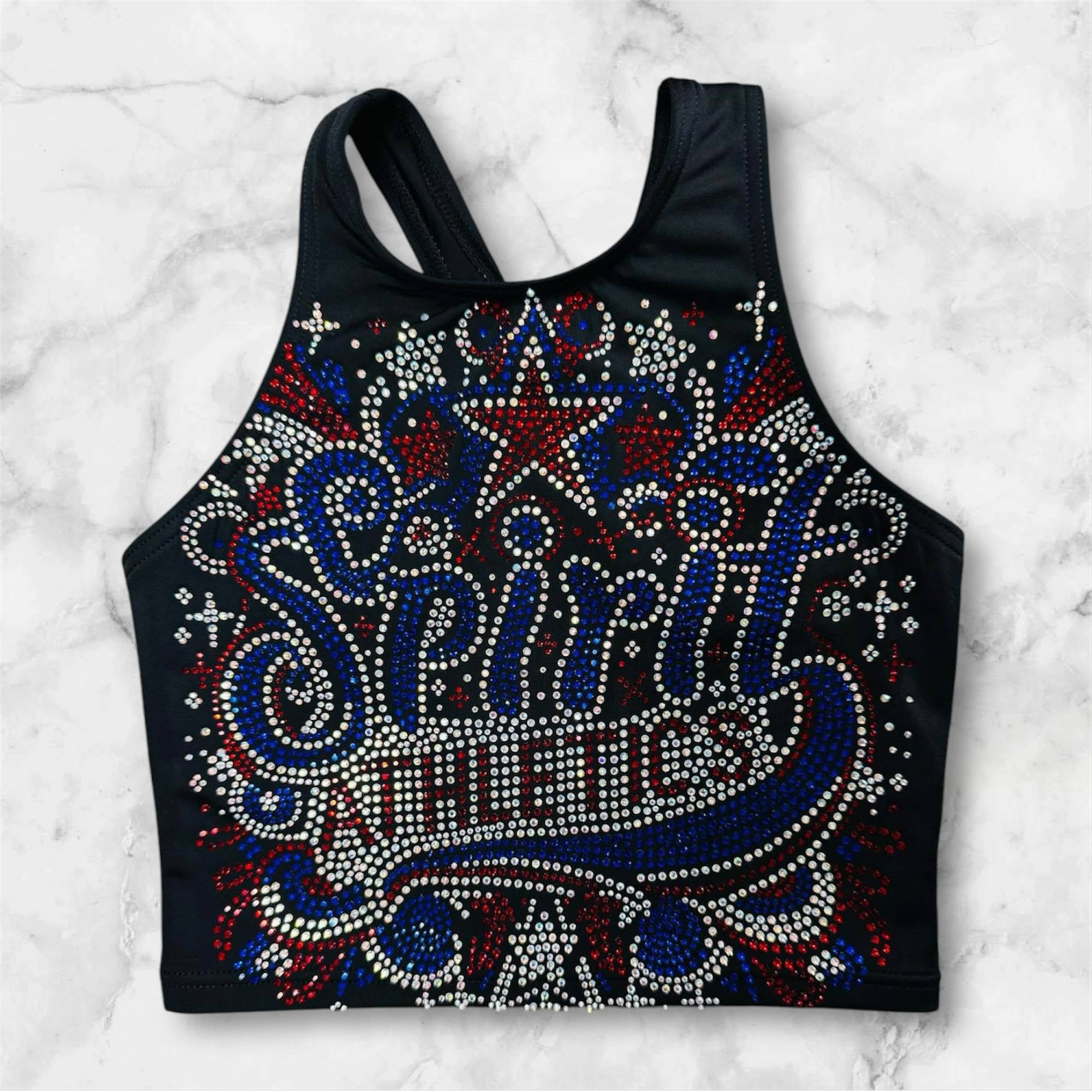 Custom Rhinestone Crop Tops