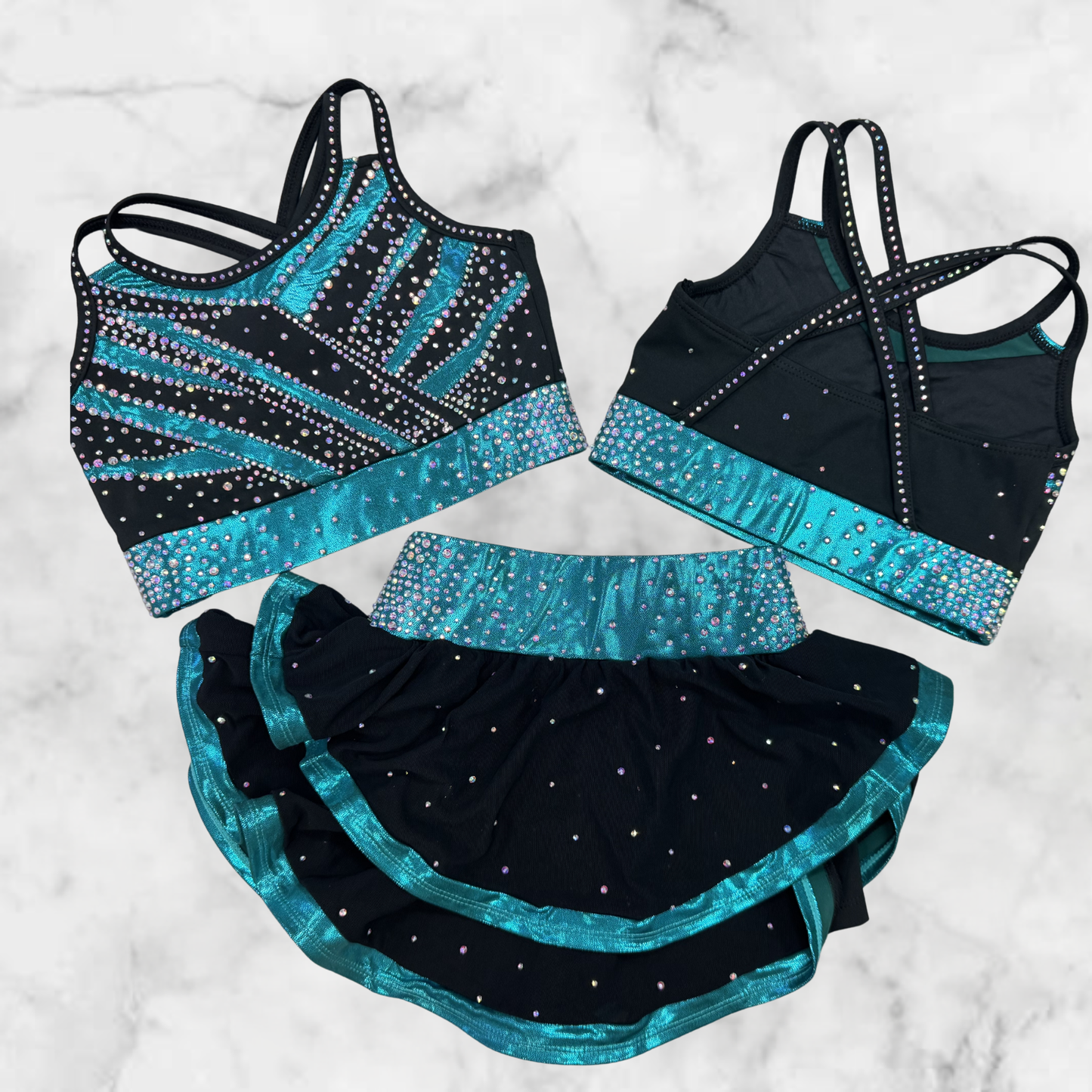 POPSTAR TEAL RHINESTONE SET