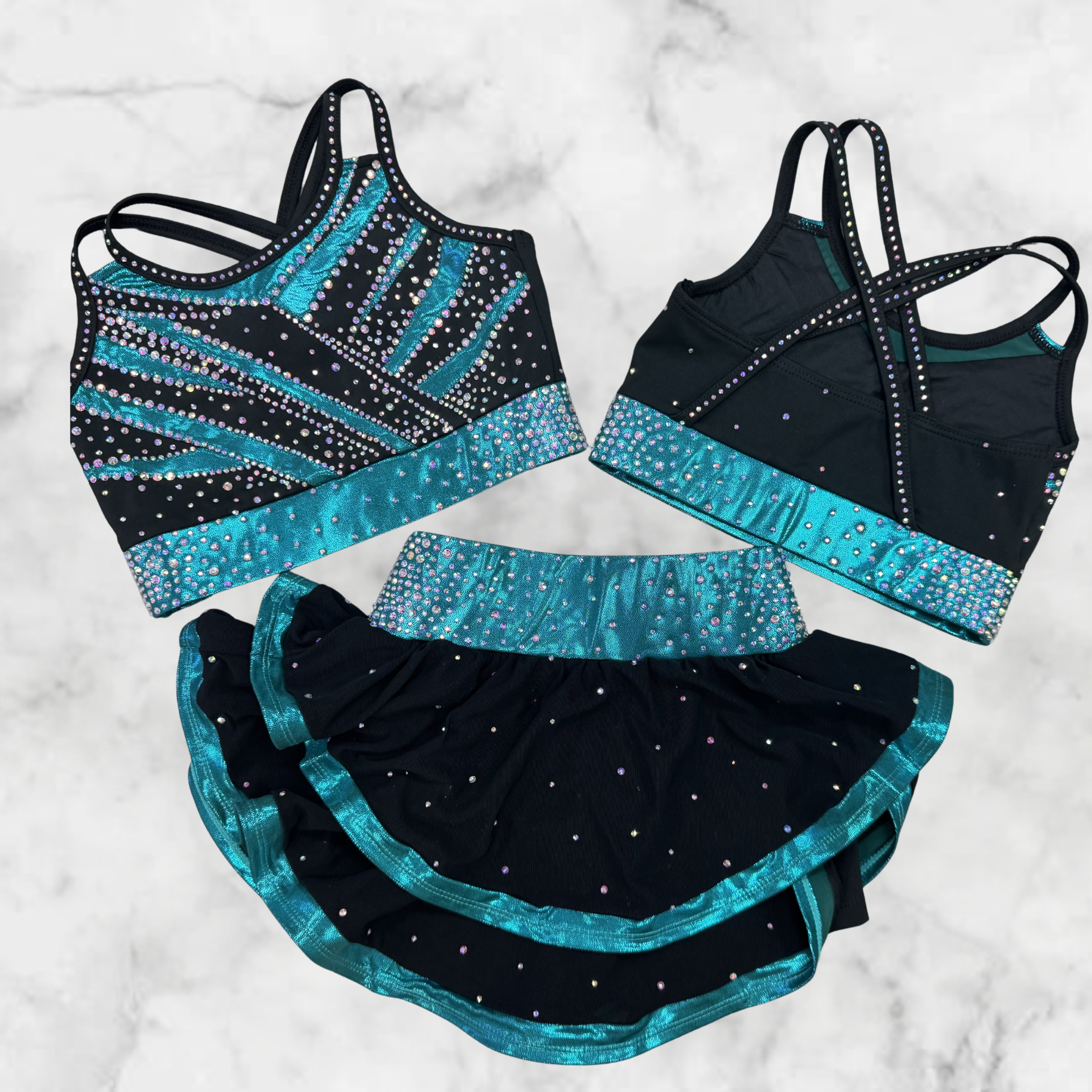 POPSTAR TEAL RHINESTONE SET