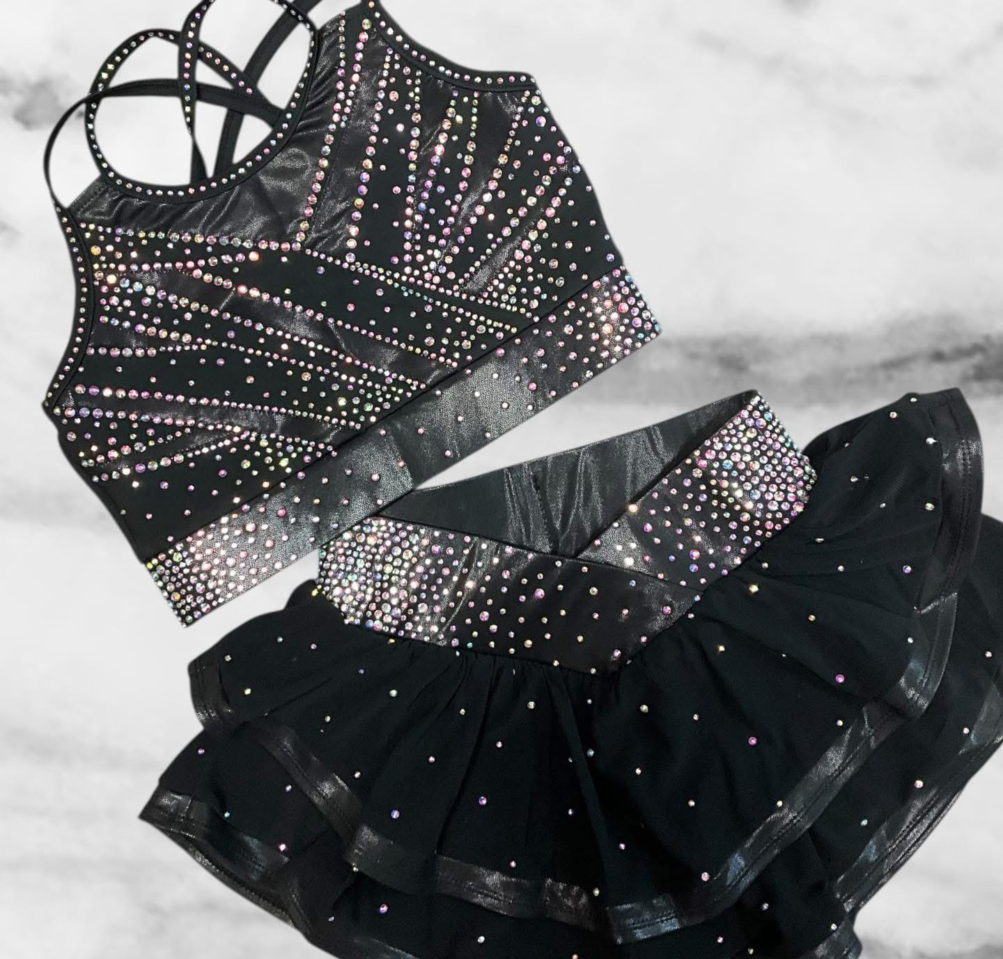 Pop Star Black Rhinestone Set