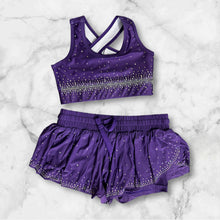 Amethyst Drip Cheer Practice Crop Top & Shorts