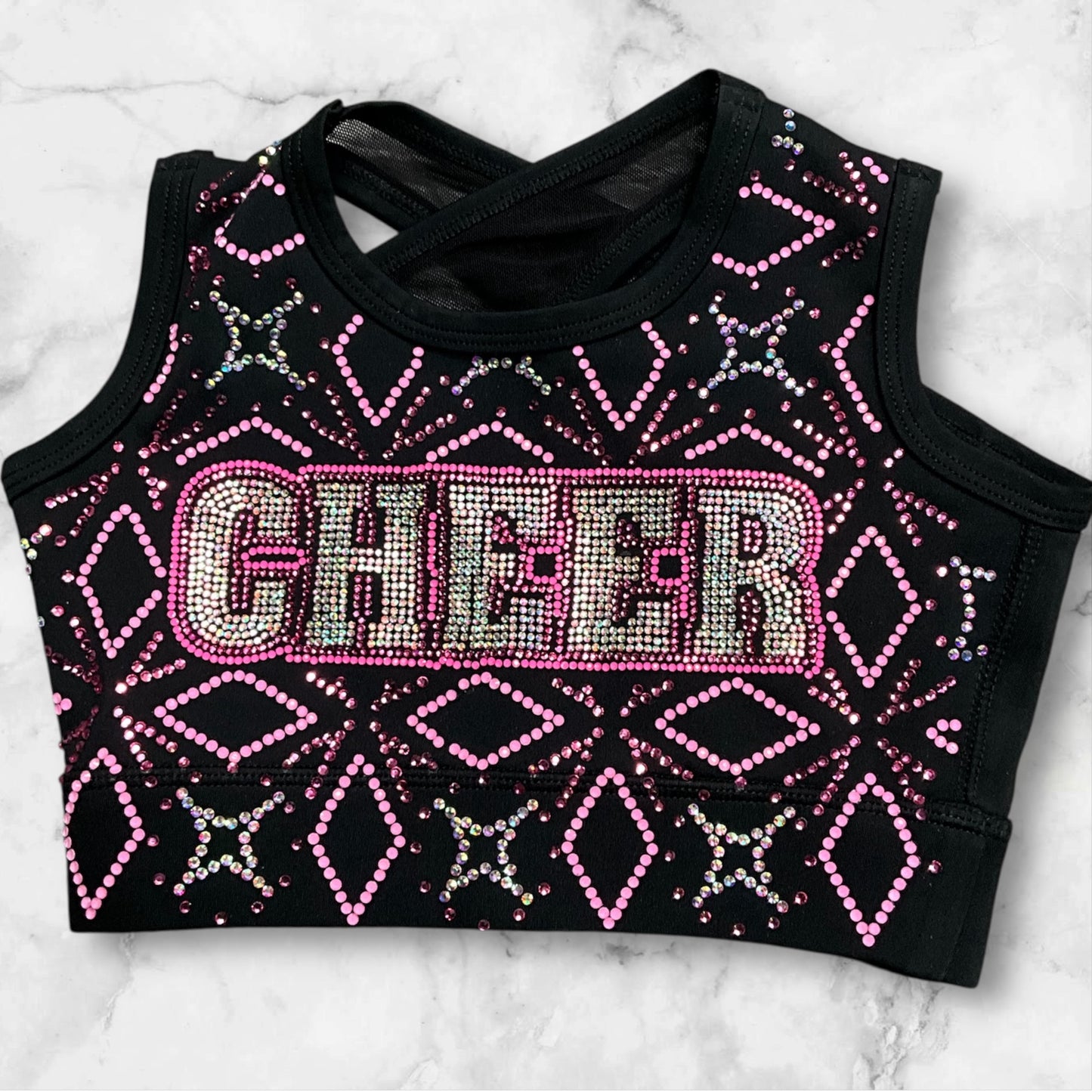 CHEER Rhinestone Diamond Top