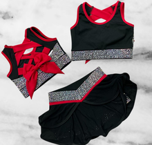 Red and Black Bling Bow Back Set