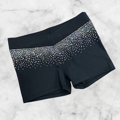 Crystal Cascade Shorts- Now in 4 Color Rhinestone Options