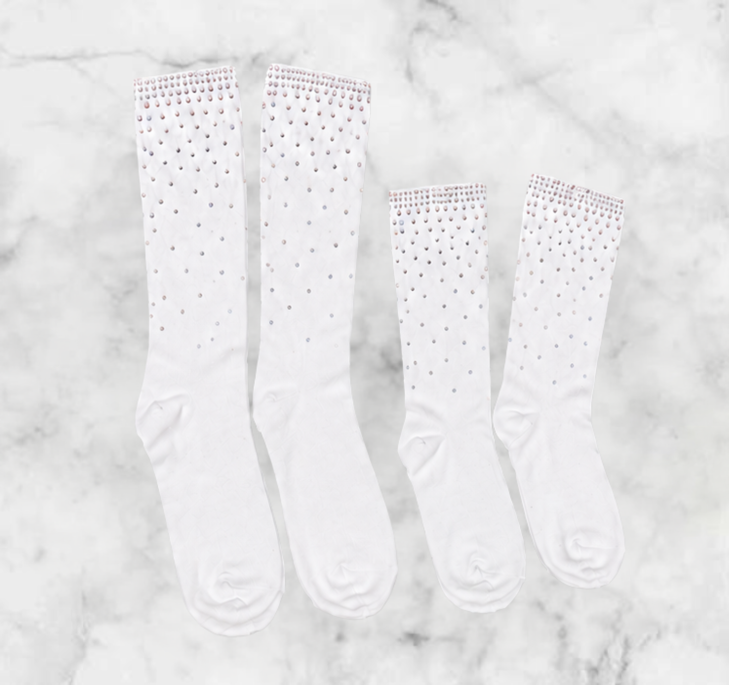 White Bling Socks